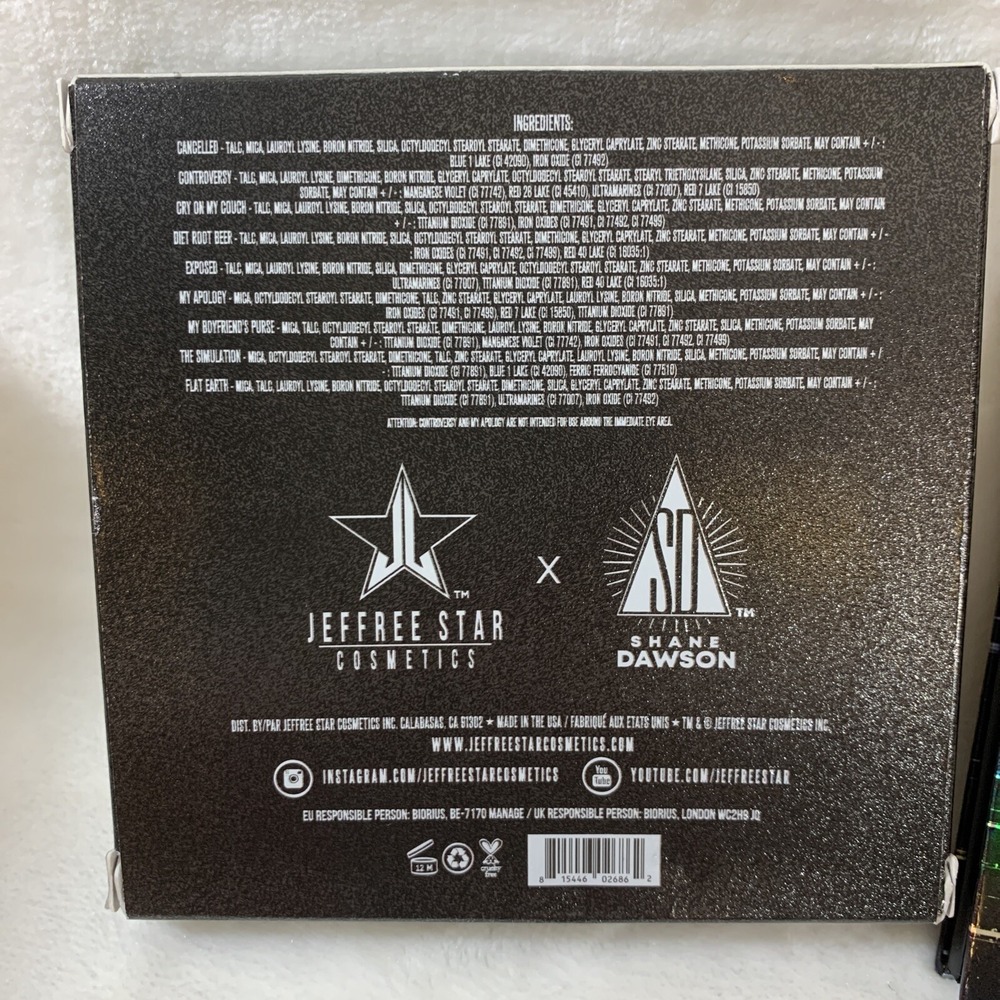 Jeffree Star Cosmetics x Shane Dawson Mini Controversy Eyeshadow Palette New NIB - Picture 7 of 12